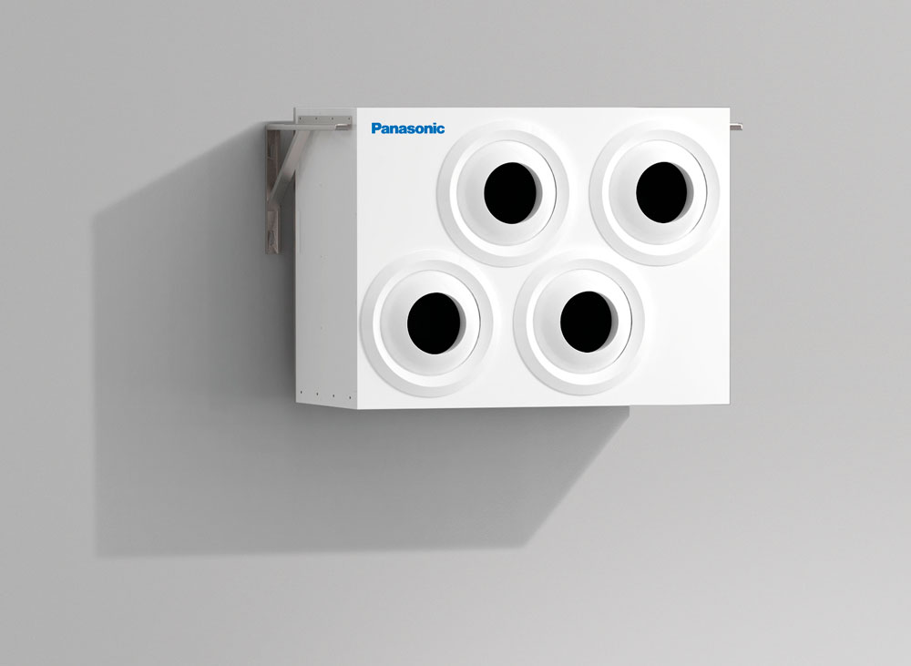Panasonic Jetstream klimaatsysteem met 4 luchtuitlaten
